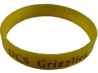 Embossed with Printed Color Silicone Bracelets